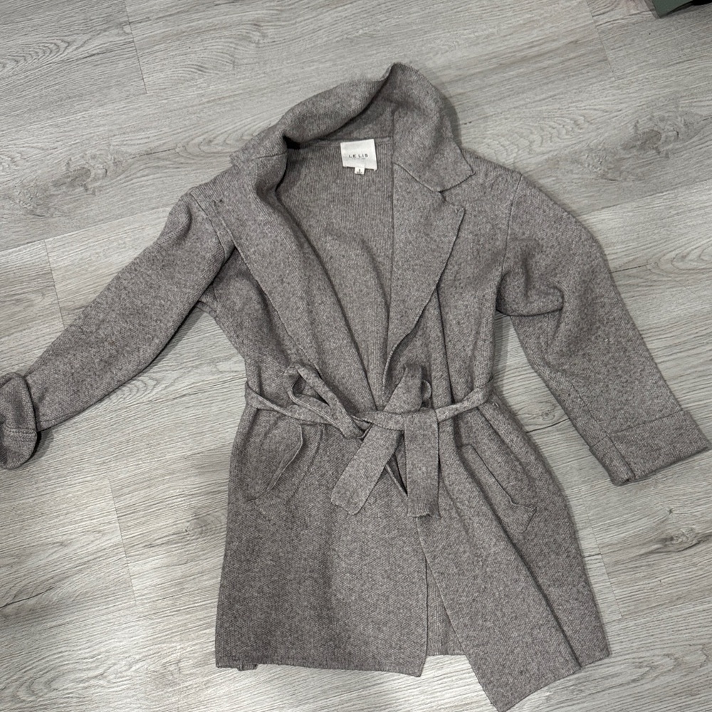 Le Lis Heather Gray Wool Coat